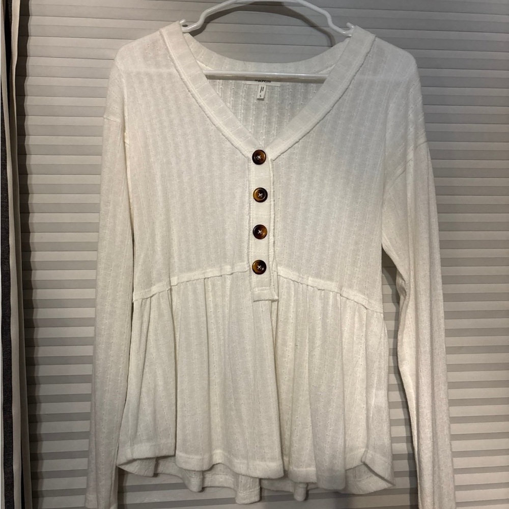 Maurices Cream Button-Down Shirt